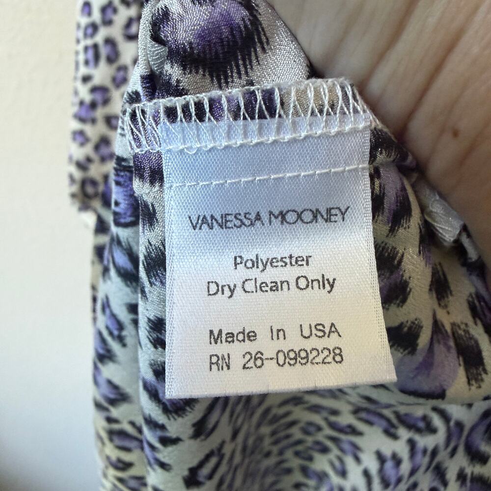 Vanessa Mooney The Lala Slip Dress in Purple Cheetah Size M - Picture 6 of 6